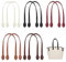 Kleemeiero 10 Stück Lederhandtasche Griffe 5 Farben Taschengriffe Leder PU Schultergurte Leder Taschenhenkel Mit Ohrenform-Endlöcher Für Gehäkelte Taschen Geldbörsen-Einkaufstasche, 60 cm / 23.4