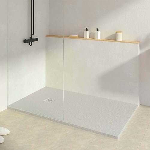 KOES - Piatto Doccia in Resina Serie INDO – 80x90 – Blu nebbioso RAL 7035