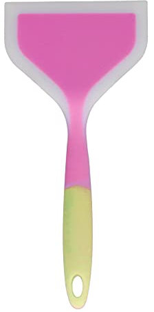 Spatule en Silicone avec Bouche Large et Design Bicolore, Pelle de Cuisson Antiadhésive pour Tamagoyaki, Crêpes, Viande, Boeuf, Omelette japonaise. (spatule violette)