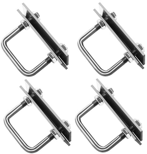 U-Bolts Quadrati Bulloni U, Bulloni a U M8 in Acciaio Inox, Bullone a U Con Dadi e Piastra Di Telaio, per Tubo Dell'Acqua Fisso, Tubo, Barche