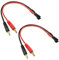 QIANRENON SM auf 4MM Bananenstecker Adapter Kabel 14AWG SM Stecker auf 4.0mm Bananenstecker Lithium Batterie B6 Balance Ladekabel, für RC Auto, Aeromodelling, Quadcopter, 25cm/9.8in, 2Pcs
