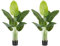 Keeplush Artificial Bird of Paradise Plant Outdoor 120CM Fake Tropical Banana Tree with 9 Leaves-Perfect Faux Plants for Indoor, Floor Plant in Pot for Home Decor in Living Room Office Bedroom (2PCS)