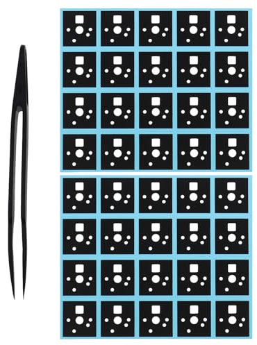 Create idea 120pcs Keyboard Shaft Pads Mechanical Keyboard Shaft Film 1.65 x 1.55cm Poron Keyboard Switch Pad Compatible with Cherry MX Compatible with Gateron, Black