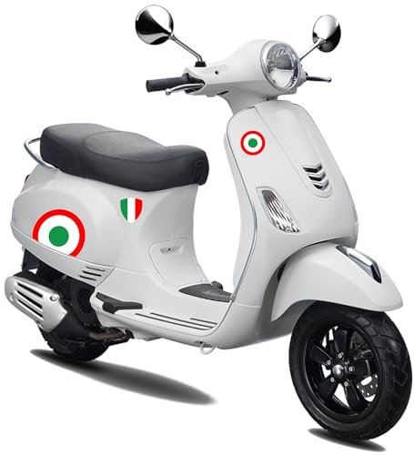 Kit grafica 10 adesivi completi bandiera italia tricolore coccarda compatibile con PIAGGIO VESPA GTV GTS P150 primavera sprint cod.2124