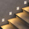 ERWEY 4x Illuminazione Scale LED 3000K 3W Bianco Caldo, Luce a Parete da Incasso per Interni, Bianco