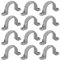 Rohrbänder, 12 Rohrschellen, 1,9 cm, Kunststoff, PVC, flexibel, elektrisches Rohrband für PVC-Rohre, Leitungen und Kabel, umweltfreundliche Kunststoffklemme, PVC-Verschluss
