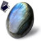 GUJOXILA 2.4 Groß Labradorit Kristalle Edelsteine Oval Sorgensteine Heilsteine Steine Natürliche Poliert Palme Stein Chakra Reiki Balancing Energiestein 1PC
