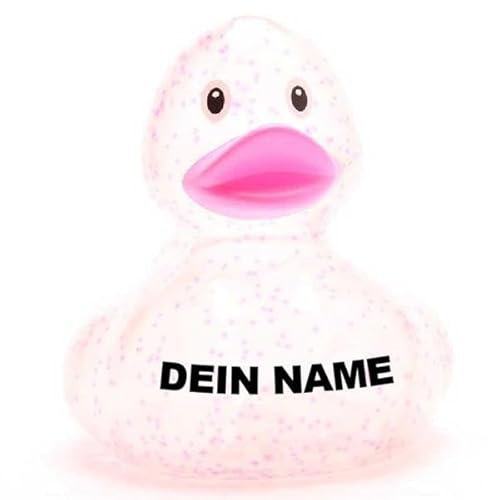 DUCKSHOP Badeenten - personalisierbar (Ente Glitzer pink)