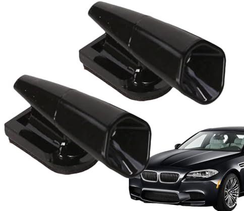 Generisch Anti Hirsch Pfeife für Auto, Ultraschall Tieralarm für Wald, Hirsch Warnalarm, Tierwarnung Doppelseitiges Klebeband für Auto, LKW (Schwarz, 2 Stück)