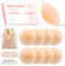 Septeamay Premium Nippelpads, Selbstklebende Nipple Cover für Damen, Dünne Selbstklebende Nipple Pads [8cm] Waschbar & Wiederverwendbar, Hypoallergenic Brustwarzenschutz Silikon mit Tasche - 8 Stück