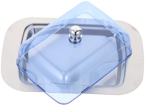 CRAFTHROU Butterdose Speisekammer Kanister Butterschneidemaschine Butter-aufbewahrungsschale Käseplatte Butter Knackiger Haushaltsgeschirr Butteraufbewahrungshalter Rostfreier Stahl