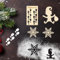 Wichtel-Schablonen-Fußabdrücke, Wichtel-Schablonen-Fußabdruck-Zubehör, Weihnachtszwerg-Zubehör Fußabdruck-Schablonen, Bastel-Fußabdruck-Schablonen aus Holz