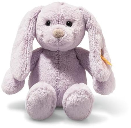 Steiff Tilda Hase 20cm lila, Plüschtier mit Schlappohren, Soft Cuddly Friends, Flauschiges Stofftier zum Kuscheln und Spielen, Kuscheltier für Mädchen und Jungen, waschmaschinenfest