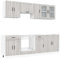 vidaXL 8-TLG. Küchenschrank-Set Kalmar Grau Sonoma Holzwerkstoff, Küchenzeile Einbauküche, Schrank-Set, Unterschrank, Küchenschrank, Hängeschrank
