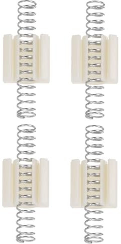 M METERXITY 4-Pack Folding Door Slide Guide, Folding Door Hardware Repair Kit with Spring, Closet Hardware Replacement Parts for Sliding Wardrobe