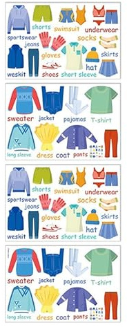MAGICLULU Wardrobe Label Stickers 11.81X7.87In Removable Clothes Classification Decals for Kids Closet Drawer Organizing Home Bedroom Decoration