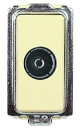 Presa antenna TV, modulo bianco, Compatibile Con BTicino Magic, antenna, ethernet, TV, antenna, USB, schuko, Per Placche originali e compatibili