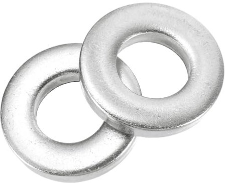 sourcing map Lot de 2 rondelles plates M24 en acier inoxydable 304 - 24 mm x 50 mm x 10 mm d'épaisseur - Pour vis, boulons, robinets de jardin, rondelles de plomberie, réparation - Argenté