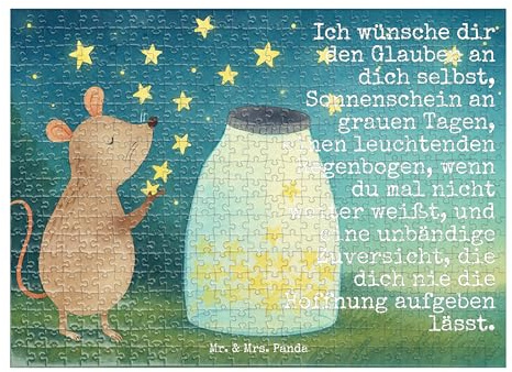 Mr. & Mrs. Panda Puzzle Maus Sterne Design 551 Teile - Geschenk, Lustige Sprüche, Schwangerschaft, 1500, Geburtstag, 500, Hoffnung, 2000, Legespiel, Geduldspiel, Wunsch, Kindergeburtstag