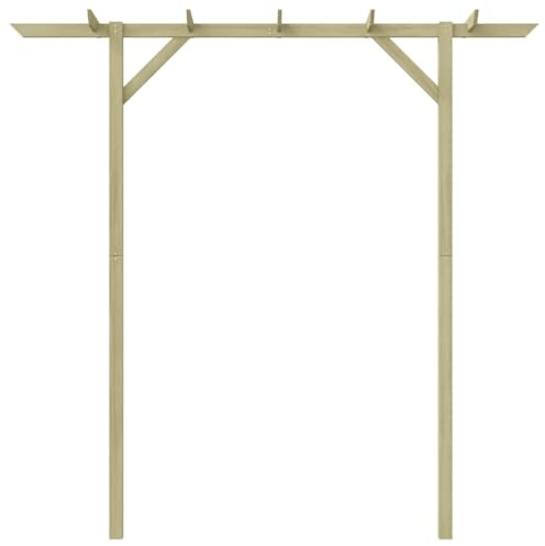 Pergolato da Giardino 205x40x203 cm in Legno, Casa e Giardino, Prato e Giardino, Vita all'aperto, Strutture da Esterno, Archi, tralicci e pergole Marrone