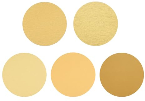 sourcing map 10 Stück 203 mm Schleifscheibe 40/80/120/240/320 Körnung Klett-Schleifpapier Exzenterschleifer Pads für Holzbearbeitung Automobil-Metallpolieren, Gelb