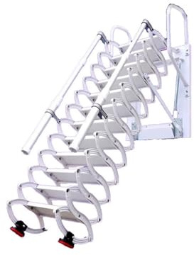 Scala per soppalco Scala pieghevole da soffitta a parete con corrimano, scale telescopiche estensibili, for interni ed esterni scala della soffitta(2~2.5m)