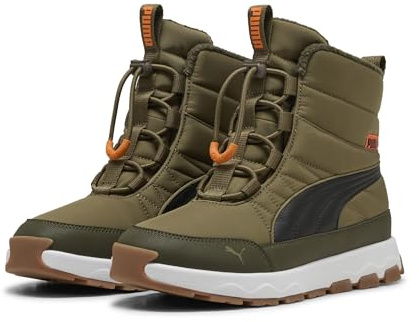 PUMA Jugendliche Evolve Stiefel 38, Olive Black Orange Glo Green