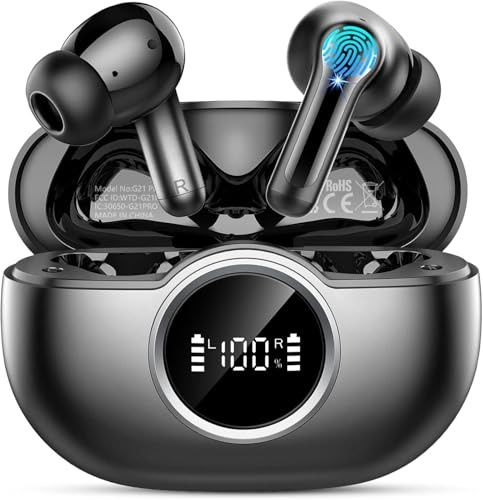 Wireless Earbuds, 2026 New Bluetooth 5.4 Headphones in Ear with 4 ENC Ear Buds, Wireless Headphones Noise Cancelling Mic, HiFi Stereo Bluetooth Earphone 36H Playtime, IP7 Waterproof Lightweight/USB-C