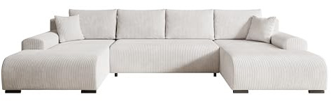 storez24 Wohnlandschaft, Couch Nelly U U Wohnlandschaft U-Form, mit Schlaffunktion und Bettkasten, U-Form Couch