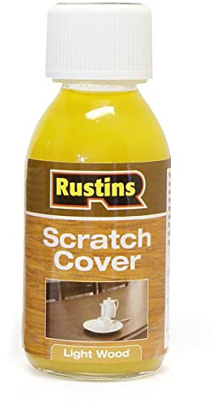 Rustins Scratch Cover Light – Conceal Surface Scratches on Light-Toned Wood Furniture -Easy-to-Use Liquid Polish for Restoring and Protecting Wooden Surfaces125ml