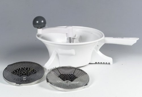 Westmark Passiermaschine 25 x 24,5 cm mit 2 Edelstahl Passierscheiben ø 14 cm