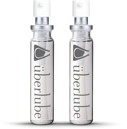 Uberlube Premium Silicone Lube - Travel Kit Refills (15ml - 2 Tubes) | Unscented, Latex-Safe, Waterproof, Long Lasting Lube Liquid, Personal Lubricant with Vitamin E for Couples