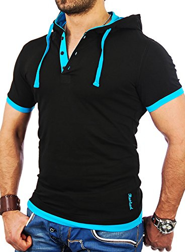 Reslad Kapuzenshirt Herren Slim Fit T-Shirt mit Kapuze Sommer-Shirt Männer Hoodie RS-5033