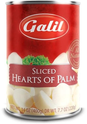 Galil Hearts of Palm Sliced, Non-GMO, 14 oz - All-Natural, Keto & Kosher Snack - Ready to Eat Canned Vegetables, Ideal for Salads & Healthy Meals