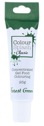 COLOUR SPLASH Food Colouring Gel Tube, Edible Ingredients, Highly Concentrated Gels, Easy to Use Squeezy Tubes, Transform Plain Cakes Into Bright, Eye-Catching Creations - Forest Green 25g