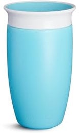 Munchkin Taza Antigoteo Miracle 360, Taza para Bebés y Niños Pequeños, Libre de BPA, Sin Derrames, A Prueba de Fugas, Optimo para el Destete, 12+ Meses, 10oz/296ml, Azul