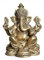 Wogeka - Goldener Elefantengott Ganesha - aus Resin als Gerschenkidee zu Geburtstag, Weihnachten als Deko für Garten und Wohnung Elefant Buddha Feng Shui Res14