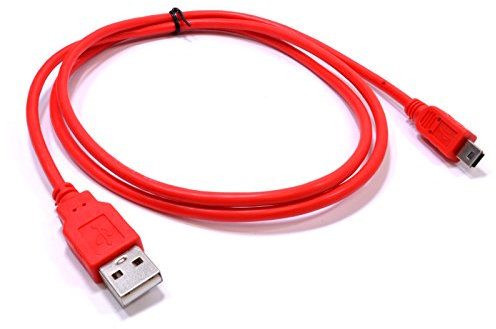 kenable USB 2.0 A To MINI B Data and Charging Shielded Cable 1m RED [1 metres]