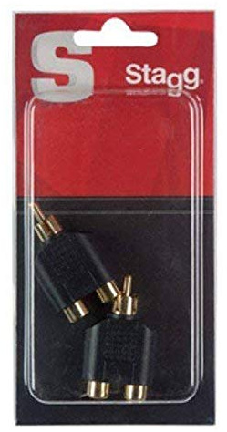 Stagg 16077 2x RCA-Cinch Female to 1x RCA-Cinch Male Audio Y Adaptor