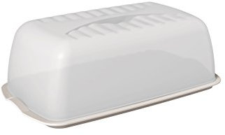 Biesse CASA Plateau à Fromage avec poignée et Couvercle Transparent Blanc