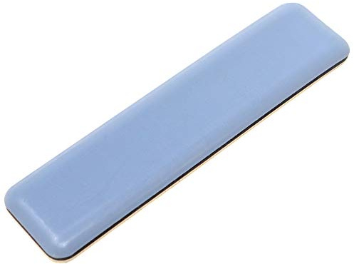 Adsamm® / 16 x Selbstklebende PTFE-Möbelgleiter/Grau-Blau / 24x100 mm/rechteckig / 5 mm Dicke Möbel- und Bodengleiter