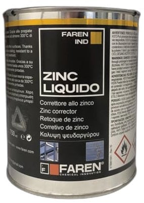 Faren ZINC Zincante a freddo liquido, Pronto all’uso, Brillante, 750ml