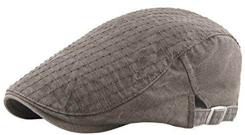 Kuyou Flatcap Gatsby Ivy Cap Schiebermütze Schirmmütze Irish Hunting Hut (Kaffee)