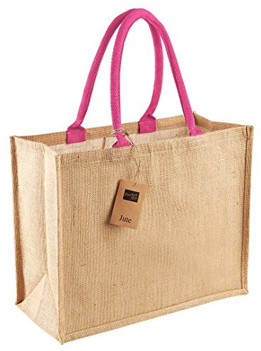 Westford Mill Wm407 Jute Classic Shopper Bag, Rose, Einheitsgröße