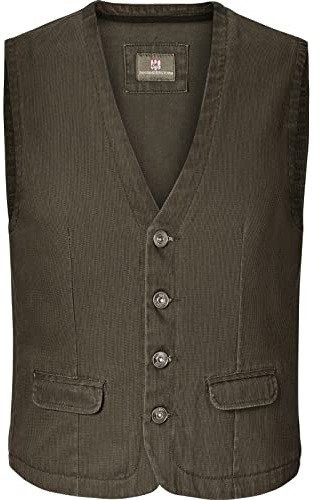 Jan Vanderstorm Herren Weste Torell |freizeitweste Aus Reiner Baumwolle | Große Größen L-7xl oliv, 5XL (XXXXXL) - 74
