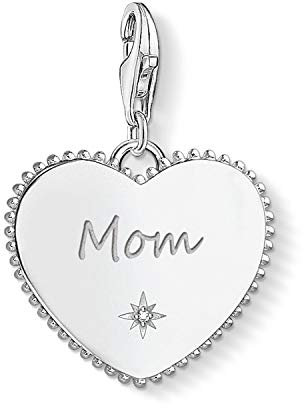 Thomas Sabo Damen Charm-Anhänger Herz Mom Charm Club 925 Sterling Silber 1685-051-21