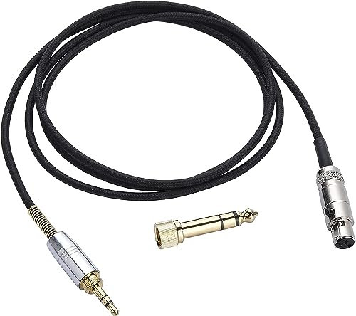 Yizhet Cable Audio Repuesto Compatible con AKG Q701 K702 K271 K240S K240 K271s K141 K171 K181 K271 MKII / Pioneer HDJ-2000 Auriculares & Casco Cable Extensión Aux Jack 3,5mm & 6,35mm (1,2m)