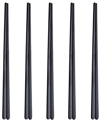 5 Pairs Stainless Steel Chopsticks 9.05 Reusable Lightweight Metal Chopsticks Tableware Dinnerware for Home Restaurant