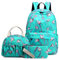 NANANA Rucksack Mädchen Schule Rucksack Einhorn Schultasche Teenager Schulranzen Sets 3 TLG. Kinderrucksack mit Rucksack Lunchbag Stiftehalter, Kinder Reisen Laptop Casual Daypack,32x45x15cm,Blau