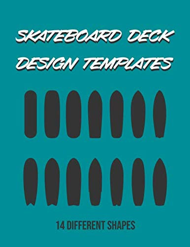 Skateboard Deck Design Templates: 14 different board shapes, especially for surfskate skateboard